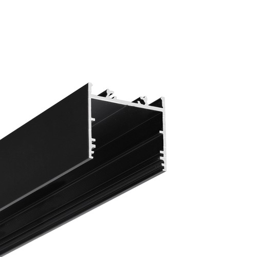 1m aluminiumprofil VARIO30-02 ACDE-9/TY - Svart anodiserad, utanpåliggande, LED-skena
