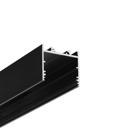 1m aluminiumprofil VARIO30-02 ACDE-9/TY - Svart anodiserad, utanpåliggande, LED-skena