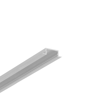1m aluprofil BEGTIN12 J/S - Obehandlad aluminium, inbyggd, LED-skena
