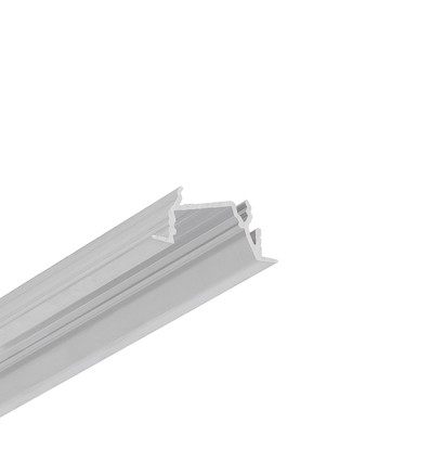 1m aluprofil DIAGONAL14 F/TY - Obehandlad aluminium, inbyggd, LED-skena