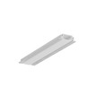 1 m aluprofil GROOVE10 BC/UX - Obehandlad aluminium, inbyggd, LED-skena