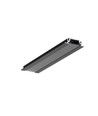 1m aluminiprofil GROOVE10 BC/UX - Svart anodiserad, inbyggd, LED-skena