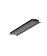 1m aluminiprofil GROOVE10 BC/UX - Svart anodiserad, inbyggd, LED-skena