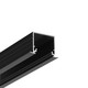1m aluprofil LINEA-IN20 EE7F/U7 - Svart anodiserad, inbyggd, LED-skena