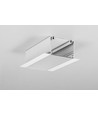 1m aluprofil PHIL RECESSED C10 - Vit lackerad, infälld, LED-skena