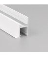 1m aluprofil FRAME14 BC/Q - Vit lackerad, inbyggnad, LED-skena
