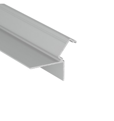 1m aluprofil GLOW12 DOWN A1C - Anodiserad, invändig montering, LED-skena