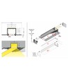 1m aluprofil LINEA-IN20 TRIMLESS EE7F - Vit lackerad, spackling, LED-skena