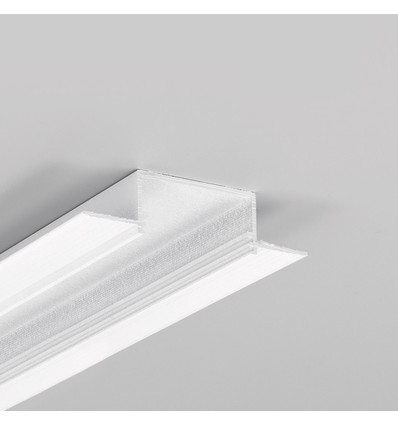 1m aluprofil VARIO30-04 ACDE-9 - Vitlackerad, infällning, LED-skena