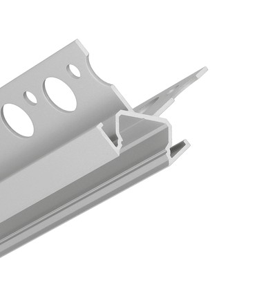 1m aluprofil UNI-TILE12 270DEG C PLUS - Anodiserad, kakelprofil, LED skena