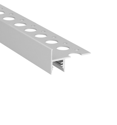 1m aluprofil UP-TILE10 A - Anodiserad, kakelprofil, LED-skena