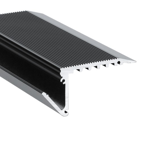 1m aluminiumprofil UP-BOLD12 K - Svart lackerad