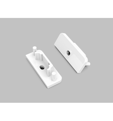 1 st. ändstycke SURFACE14 GEN2 - Med hål, vit