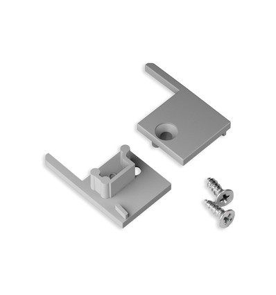 1 st. ändstycke UP-TILE10 - Grå