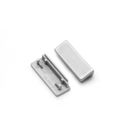 1 st. ändstycke WIDE24 - Silverfärgad