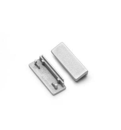 1 st. ändstycke WIDE24 - Silverfärgad