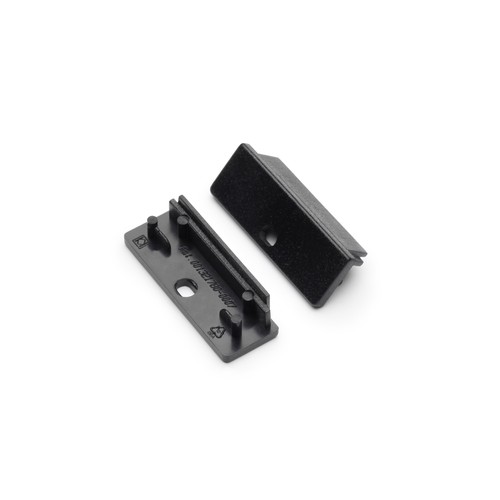 1 st. ändstycke WIDE24 - Med hål, svart