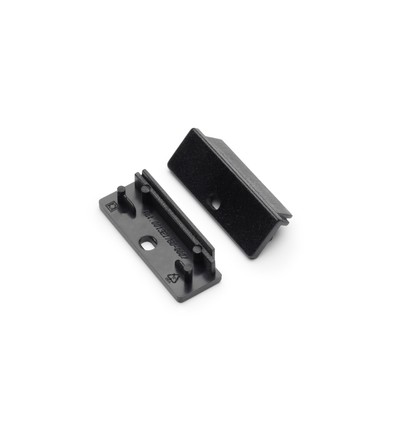 1 st. ändstycke WIDE24 - Med hål, svart