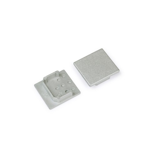 1 st. Ändstycke LINEA20 - Silverfärgad