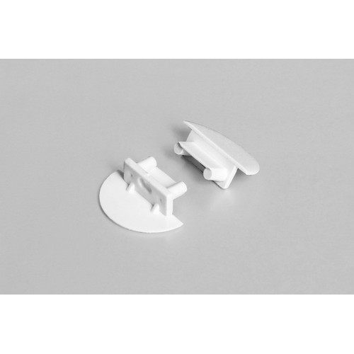 1 st. ändstycke BEGTIN12 GEN2 - Med hål, vit