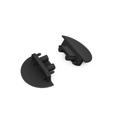 1 st. ändstycke GROOVE10 GEN2 - Med hål, svart