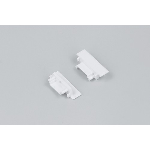 1 st. ändstycke GROOVE14.V2 - Med hål, vit