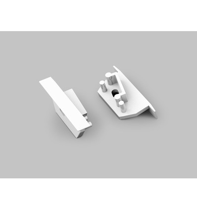 1 st. ändstycke DIAGONAL14 - Med hål, vit