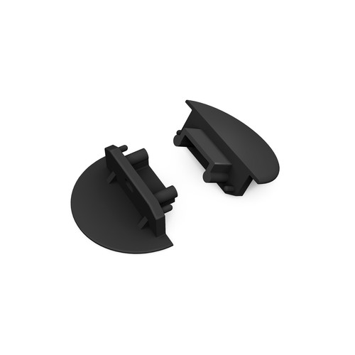 1 st. ändstycke GROOVE14 GEN2 - Med hål, svart