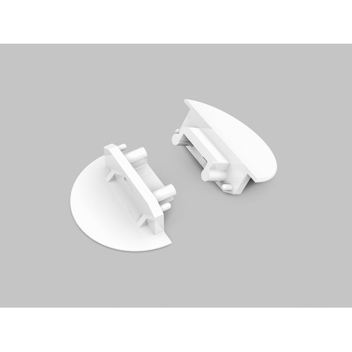 1 st. ändstycke GROOVE14 GEN2 - Med hål, vit