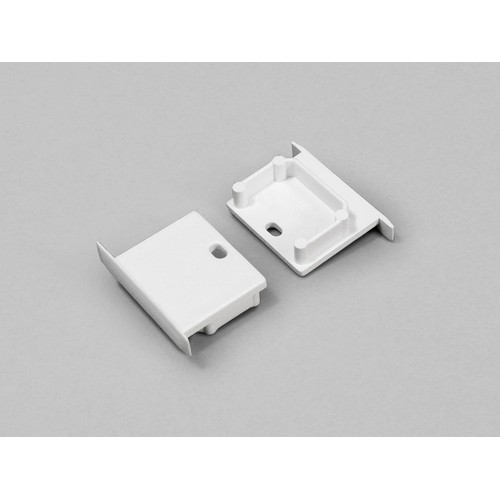 1 st. ändstycke LINEA-IN20 - Med hål, vit