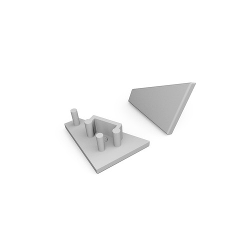 1 st. ändstycke CORNER10 GEN2 - Grå