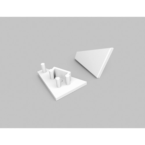 1 st. ändstycke CORNER10 GEN2 - Vit