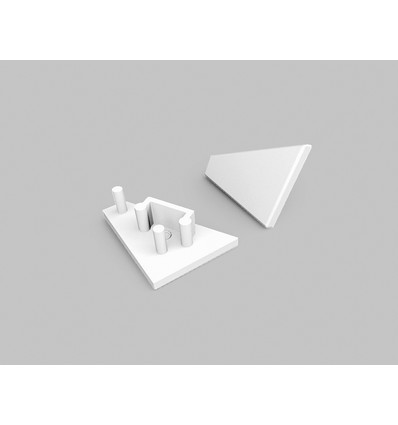 1 st. ändstycke CORNER10 GEN2 - Vit