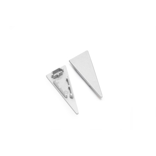 1 st. ändstycke WALLE12 - Silverfärgad