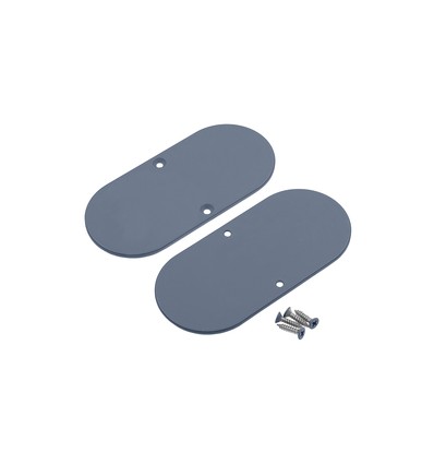 1 st. ändstycke NAMI23-D9 - Metall, dammig blålackerad