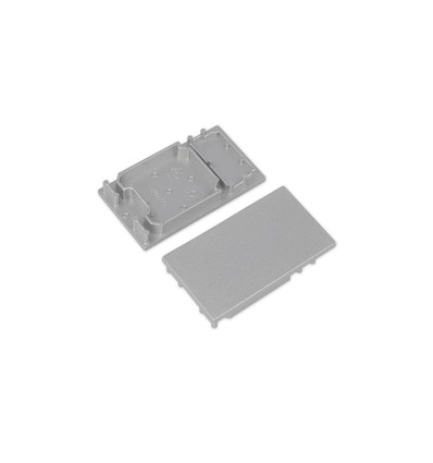 1 st. ändstycke COMBO30-01A - Silverfärgad