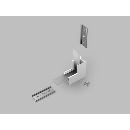 Profilskarv LINEA20 90GRAD - upp / ner, vitlackerad