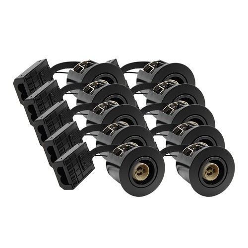 10 stk. downlight Inno88 - GU10, Svart, IP44, godkänd i isolering