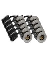 10-pack GU10 infälld spotlight Inno88 - Borstad alu, IP44, godkänd för isolering