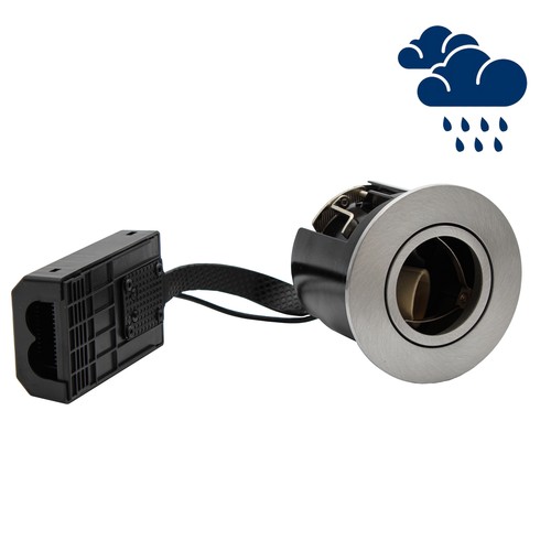 GU10 infälld spotlight Inno88 Utomhus - Borstat rostfritt stål, IP44, godkänd för montering i isolering