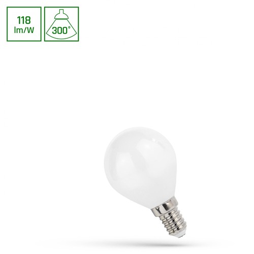 E14 5,5W LED klotlampa - P45, hög effektivitet