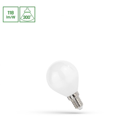 E14 5,5W LED klotlampa - P45, hög effektivitet