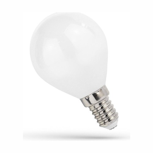 E14 5,5W LED klotlampa - G45, filament, matt glas, varmvit, 300°