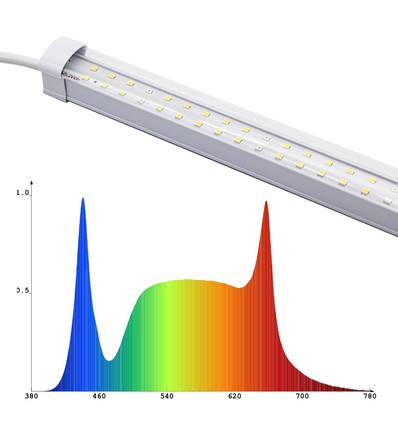 LEDlife Max-Grow 2.0 15W växtarmatur - 60cm, 15W LED, fullt spektrum (Vitt ljus), IP65