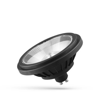GU10 AR111 14W LED-spot - 40° spridning, svart
