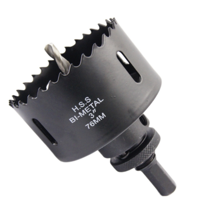 Ø76 mm hålsåg - Hålsåg med centrumspets, för infälld spotlight Inno88