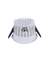 10W Ø8,5cm infälld spotlight dimbar RA99 - IP54, hål: Ø7,5 cm, mått: Ø8,5 cm, vit kant