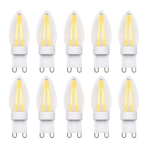 10 st. G9 2,2W dimbara lampor - 2700K, Filament LED