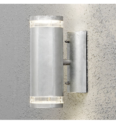 Outlet: Modena Vägglampa utomhus Up/Down GU10 IP44 i Galvaniserad - Konstsmide