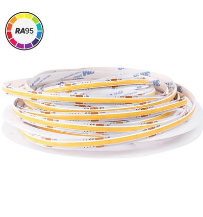 5m 6,5W/m Dot-free COB-LED-strip RA95 - 24V DC, 4000K, IP20, 320 LED/m, 5 års garanti